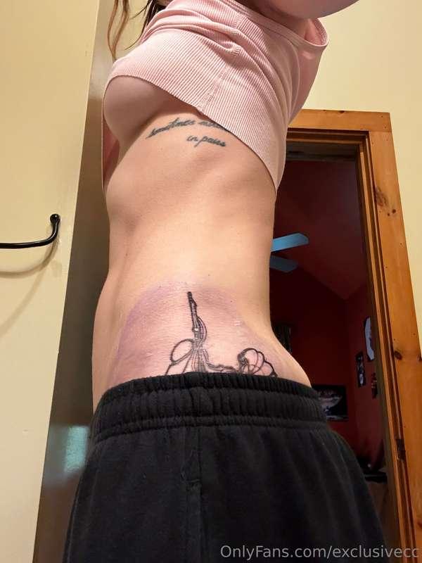 I need to get naked in order for you to see my new tattoo…😉d..