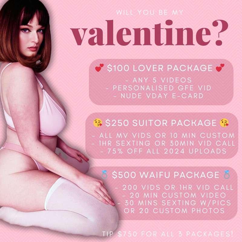 💖 Valentine's Packages 💖

Available until the end of Februar..