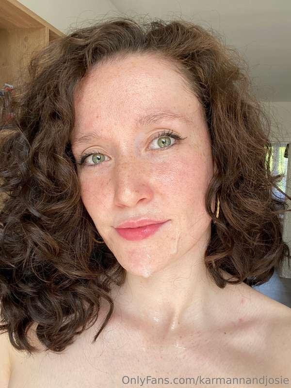 Do I look pretty covered in cum??