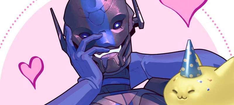 Late B-day drawing: Exo hunter (NSFW Destiny 2)