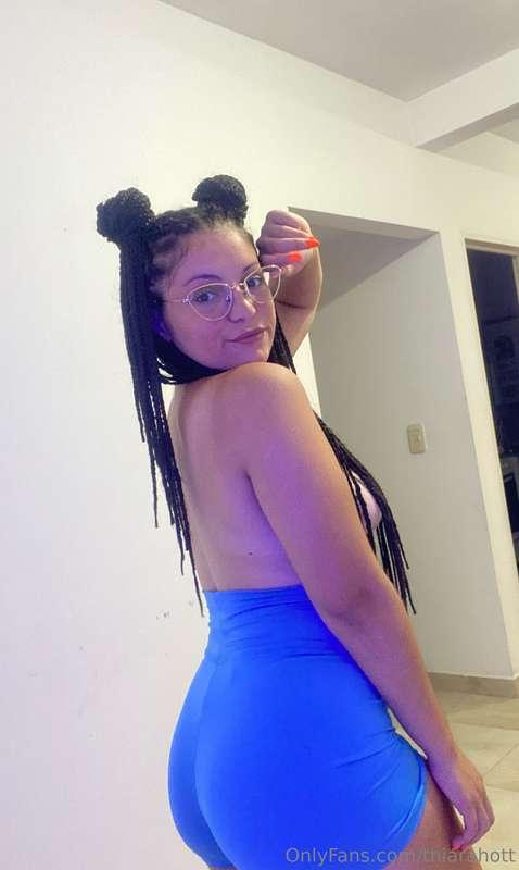 do you like my blue shorts? Do you want to see what's under ..