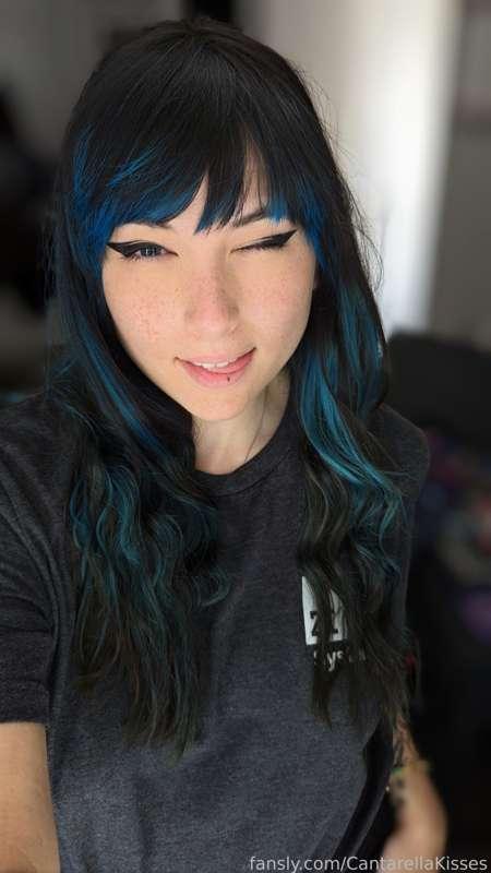 #freckles #blueeyes #asian #alt #alternative #fyp #bluehair