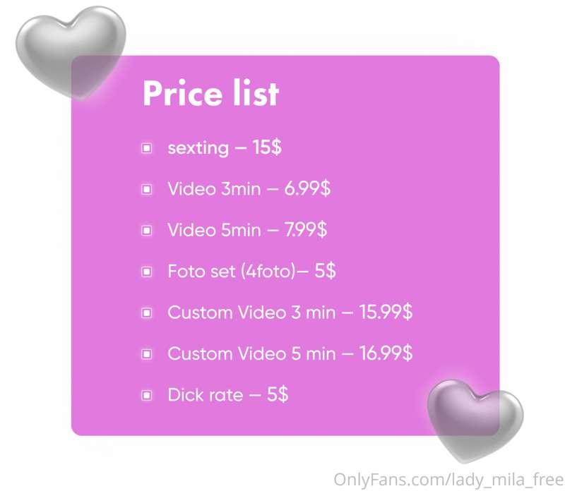 Congratulate me! I finally made a price list! How do you lik..
