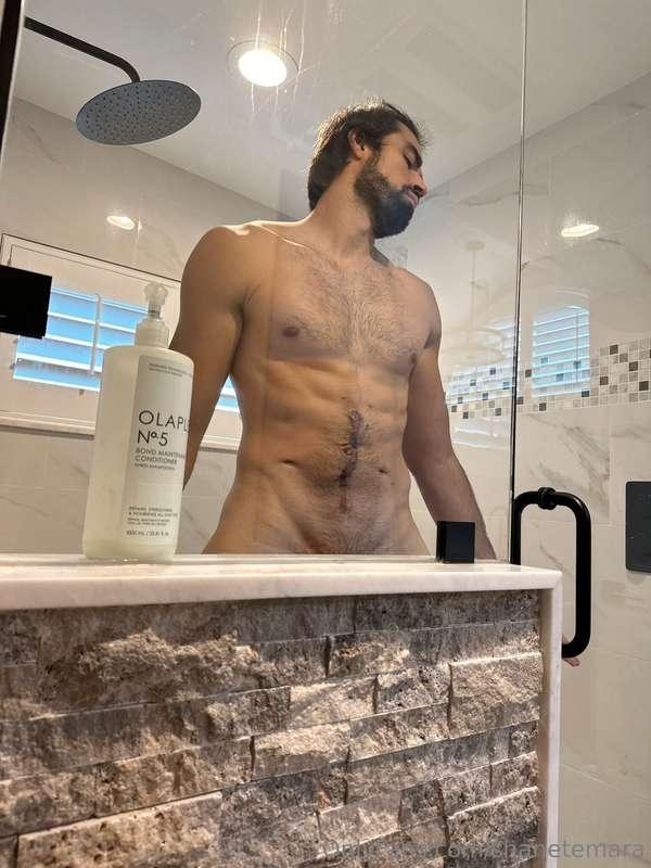 I wasn’t planning on filming anything today… but the shower ..