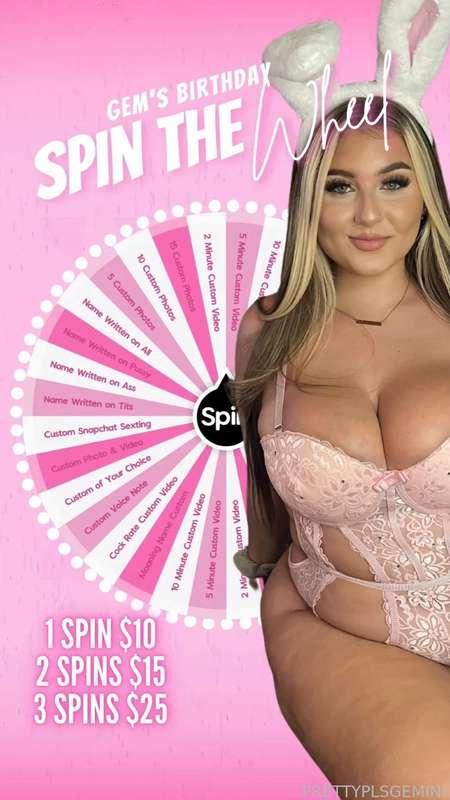 🧁♊️ 𝐈𝐓’𝐒 𝐆𝐄𝐌𝐈𝐍𝐈 𝐒𝐙𝐍 ♊️🧁

which means my birthday is coming uppp (june 15th - mark ur calendar!!) 

⊹₊ ⋆ 1 spin - $10
⊹₊ ⋆ 2 spins - $15
⊹₊ ⋆ 3 spins - $25

ᰔᩚ ur spin(s) will be sent asap! ᰔᩚ