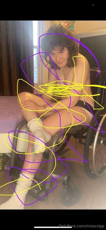 wearing a dia per and tall white socks (which were pushed to..