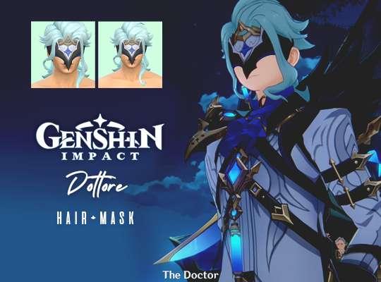 Dottore Hair + Mask (Genshin Impact)