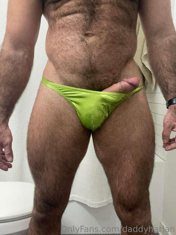 A very nice boy sent Dad some custom posing briefs. I made a..