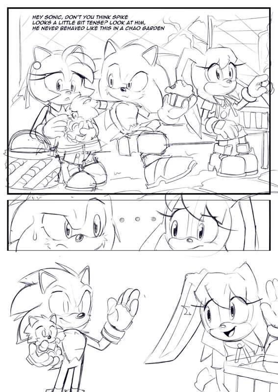 wip for next comic 🌼 "Chaos and fruits" 🍎