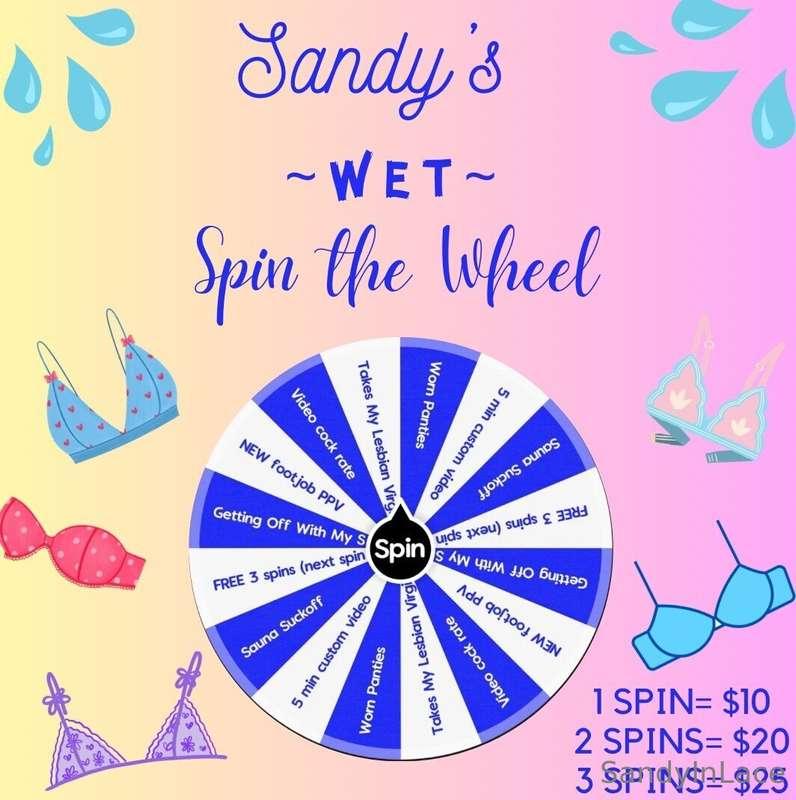 💦 ***SANDY’s WET WHEEL*** 💦   Welcome to my *** WET*** wheel..