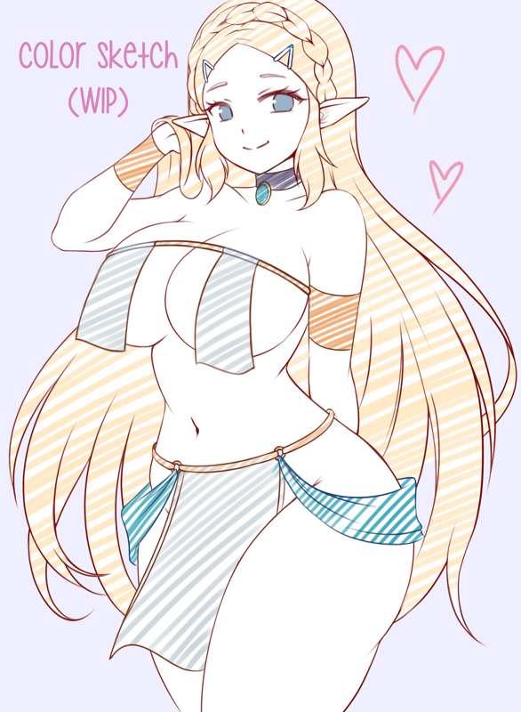 PrincessZelda❤～Color Sketch (WIP)