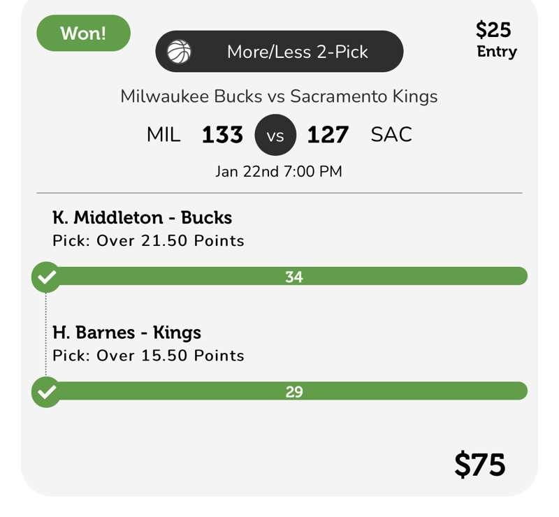 Parlay play Betcha Outlast 