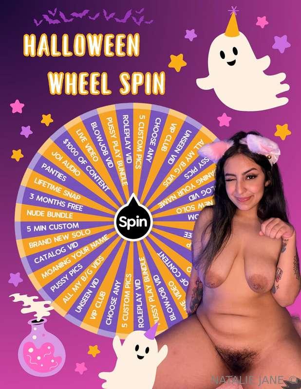 ***HALLOWEEN WHEEL SPIN*** 🎃
let’s get spooky 👻 all treats n..