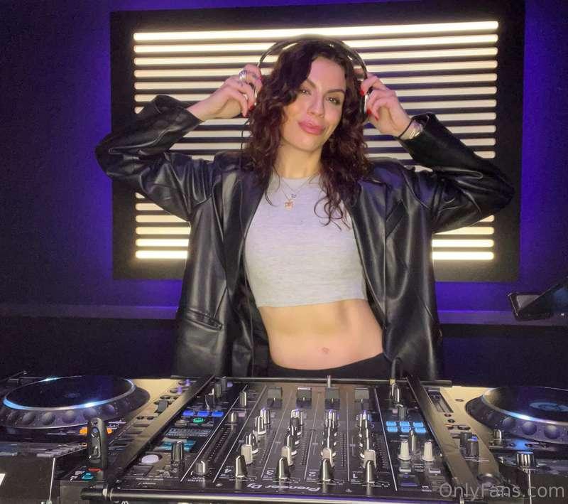 behind the decks where I’m happiest :)