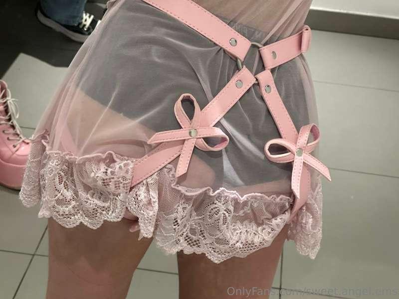 Out in public in lingerie hehehe