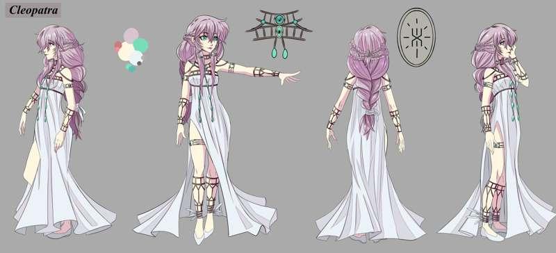 Cleopatra Reference Sheet - White Dress
