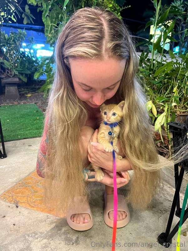 Look how little 🥺😻 She's so small and cute that my hands rea..
