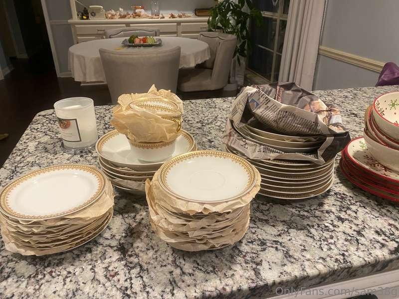 Found my Great Grandmother china set and washing it all up t..