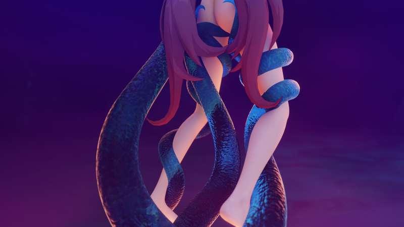 HuTao X Slime - View from below (¬‿¬) - WIP