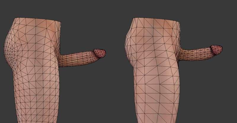 WIP - True Body Mod (Penis reshaped and new texture)