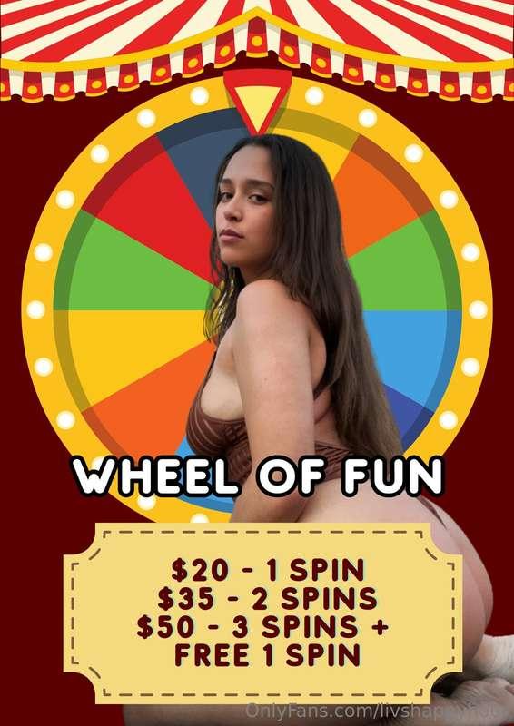 🛞 My Wheel of FUN is baaaack! 😘😘 Send me a DM for the full l..