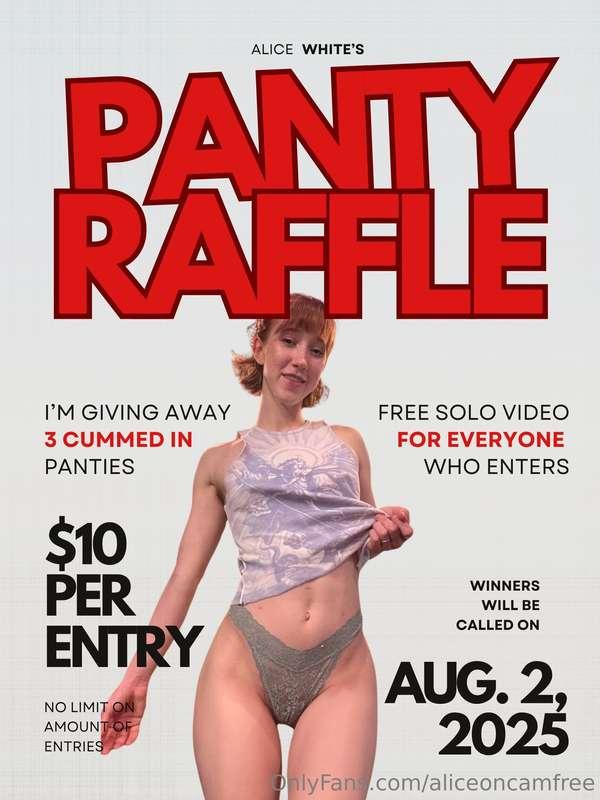 Don't forget to get your entries on for my panty raffle befo..