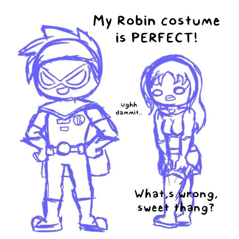 Robin x Starfire cos Wed