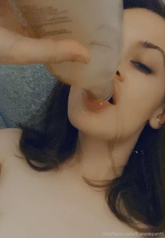 I’ve finished my milkshake for you 🐷 Can I have more?? 🤤