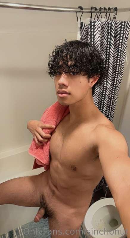 Just got out of the shower, anyone care to jerk me till I’m ..