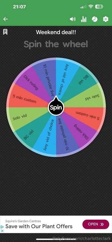 Weekend deal spin the wheel!

I think this my most generous ..