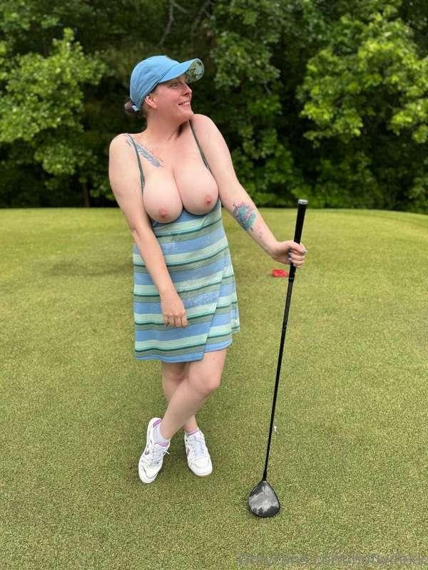 Beautiful day to tit off…I mean tee…
