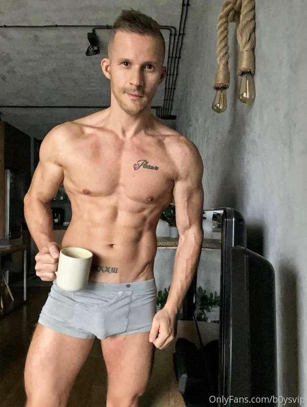 A coffee is always good it gets you started ... the milk who..