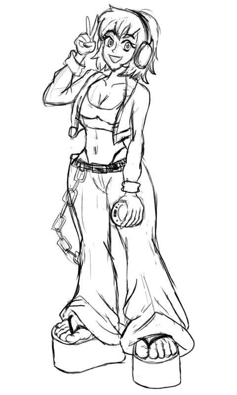 OC girl [Commission][sketches]