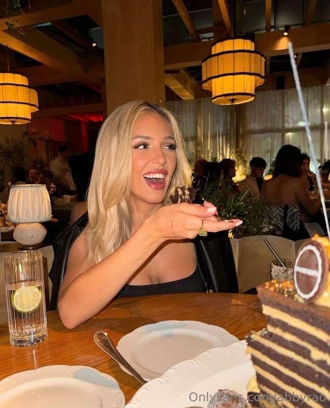 thinking about a sweet a dessert or being eaten like one idk..