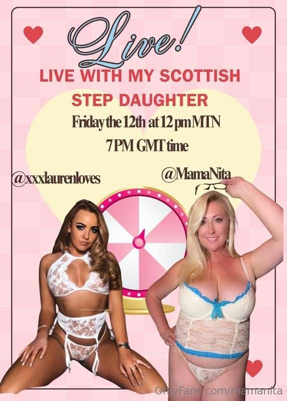 Join us live with my Scottish stepdaughter @xxxlaurenloves F..