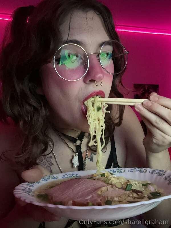 Slurping up every last bite, teasing my lips with every savo..