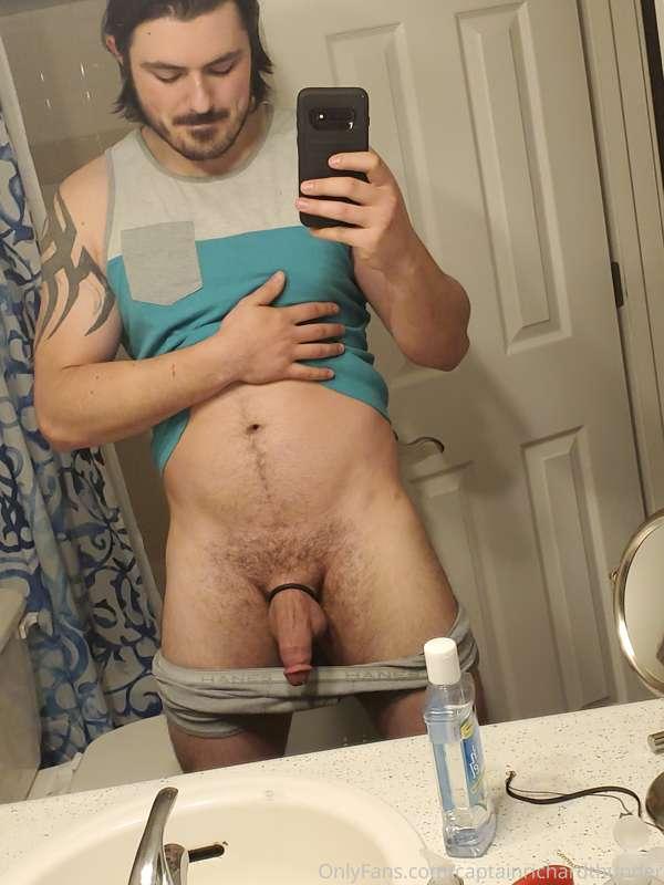 Playing with a cock ring today😉