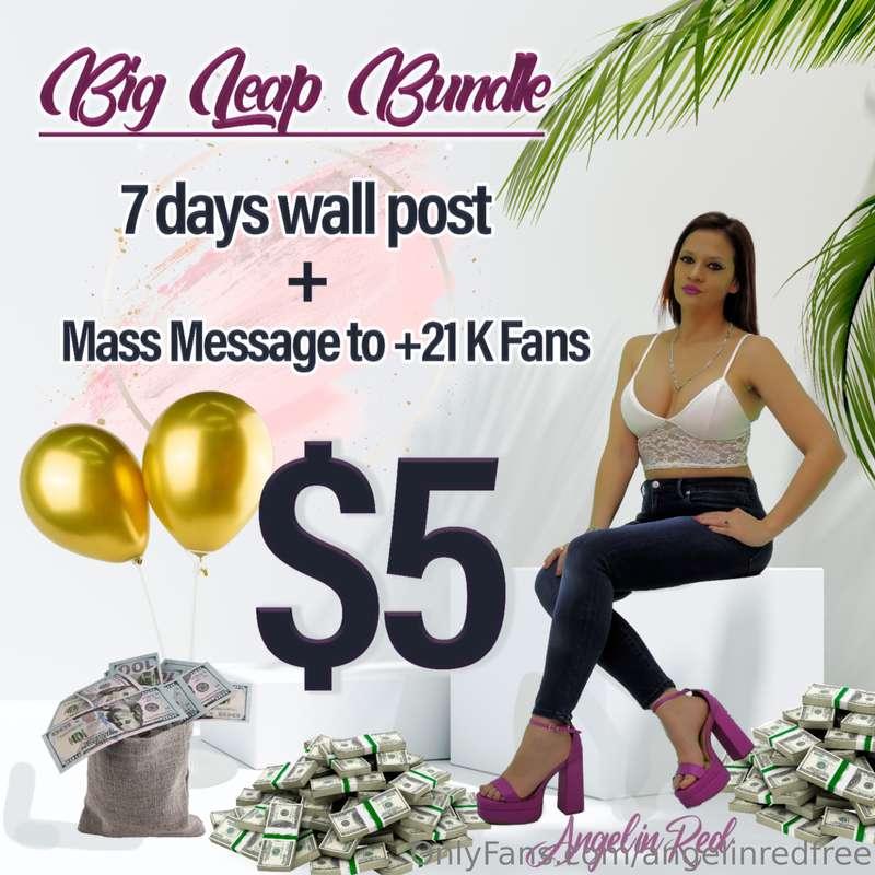 BIG Leap BUNDLE!📣 7 days wall post +📨 Mass Message to 24000 ..