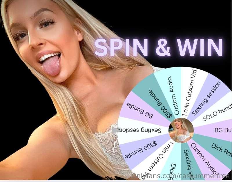 🩷 SPIN TO WIN BABE 🩷Each spin = a filthy surprise 😏💦Tip $20 ..