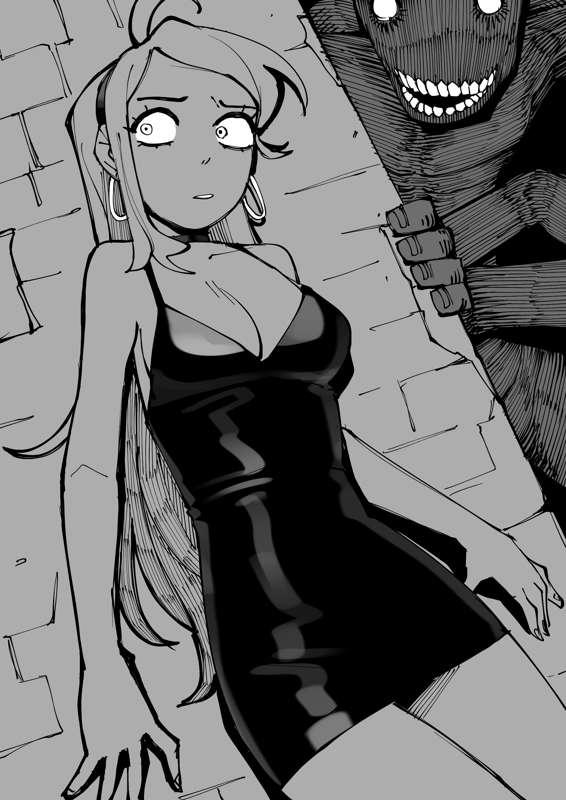 the cute girl in shiny dress X funny monster combo returns