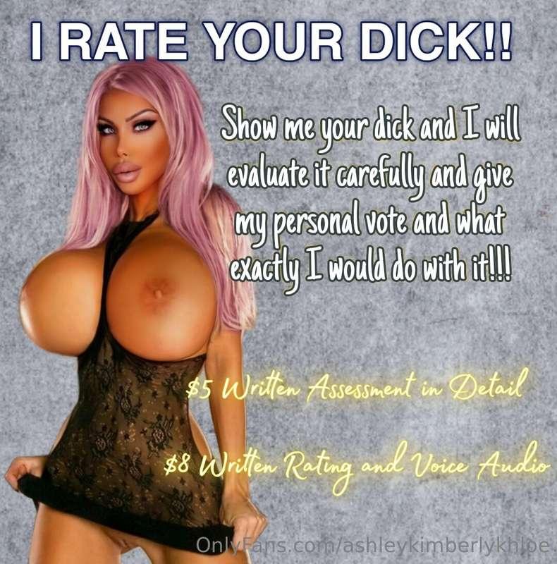 🎤I RATE YOUR DICK! 🙉🧐🍆💦
Show me your cock and I will evaluat..