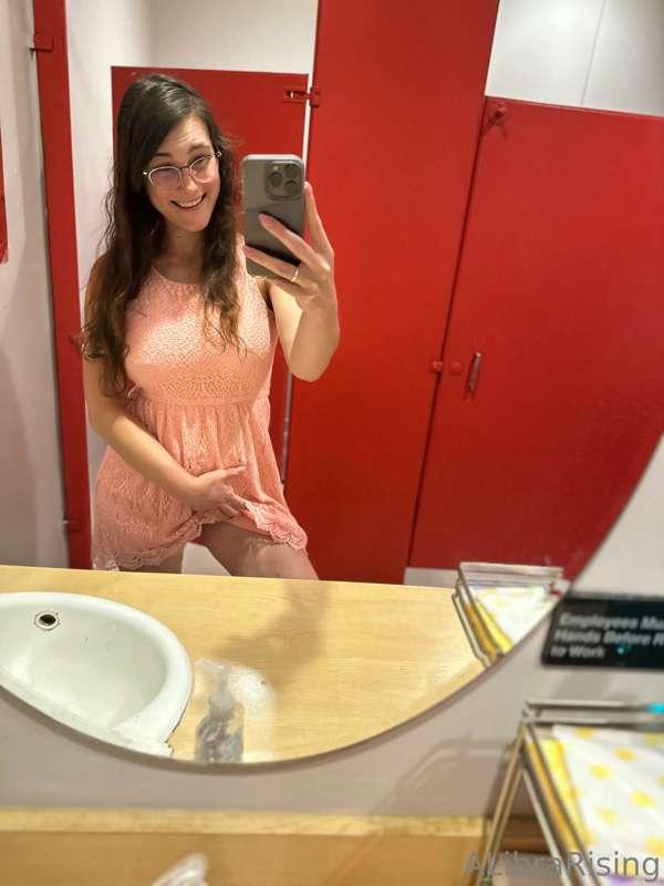 The mirror faced the door and I was 12/10 convinced someone ..