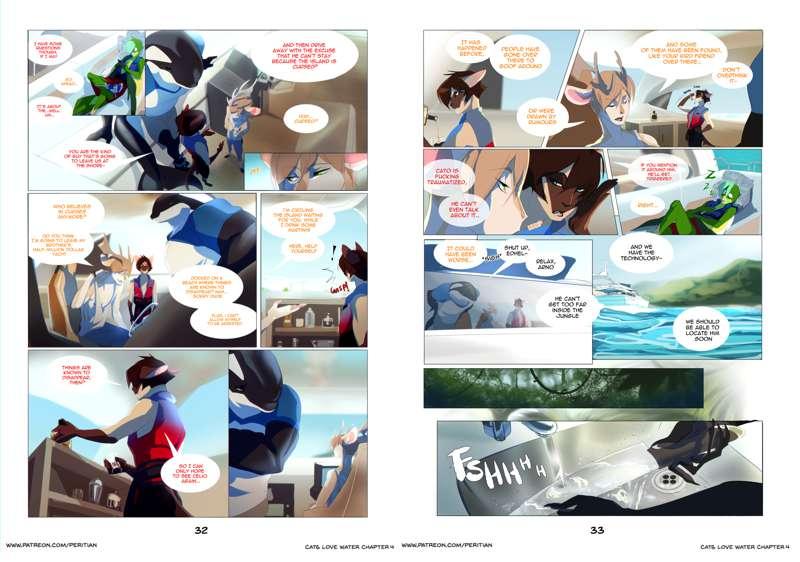 Cats Love Water IV pages 32-33 + Rewards