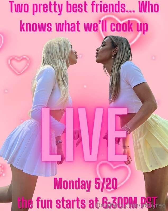 two pretty best friends with a naughty surprise 😈😈😈  SEE YOU..