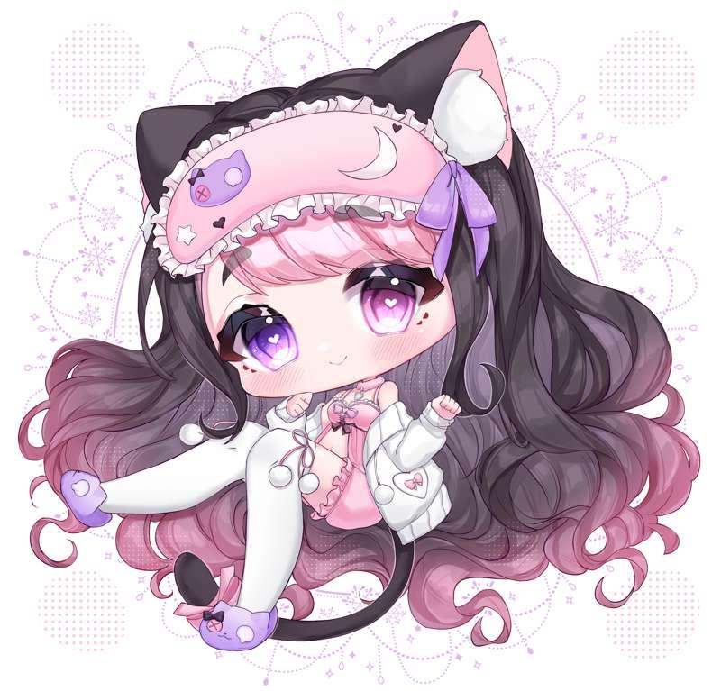HD chibi strawb art ♡ [progress included] [future merch]