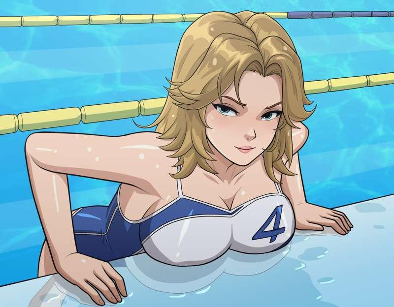 Marvel Rivals: Sue Storm (Invisible Woman) In A Swimsuit