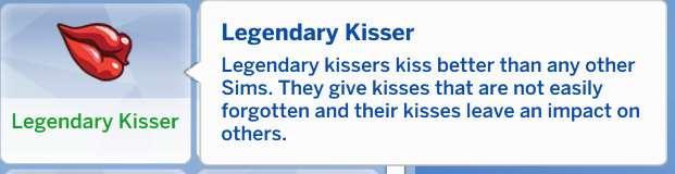 Legendary Kisser Trait