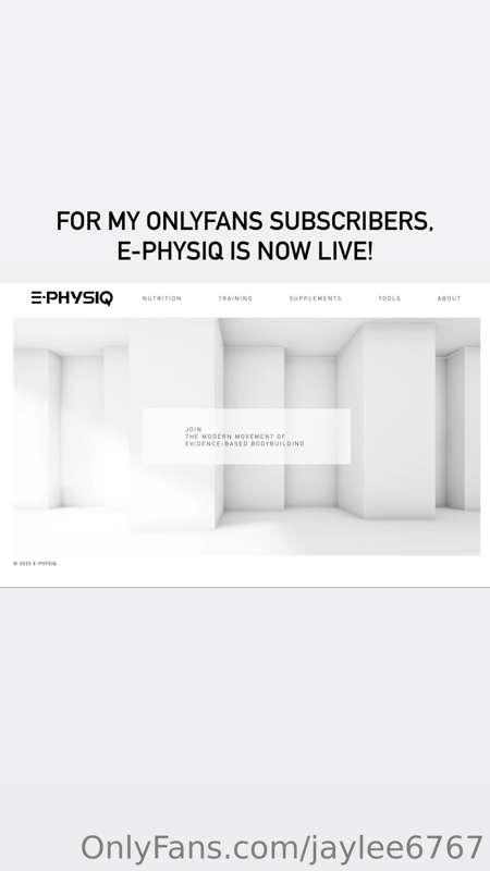 Link to E-PHYSIQ is in my profile bio!