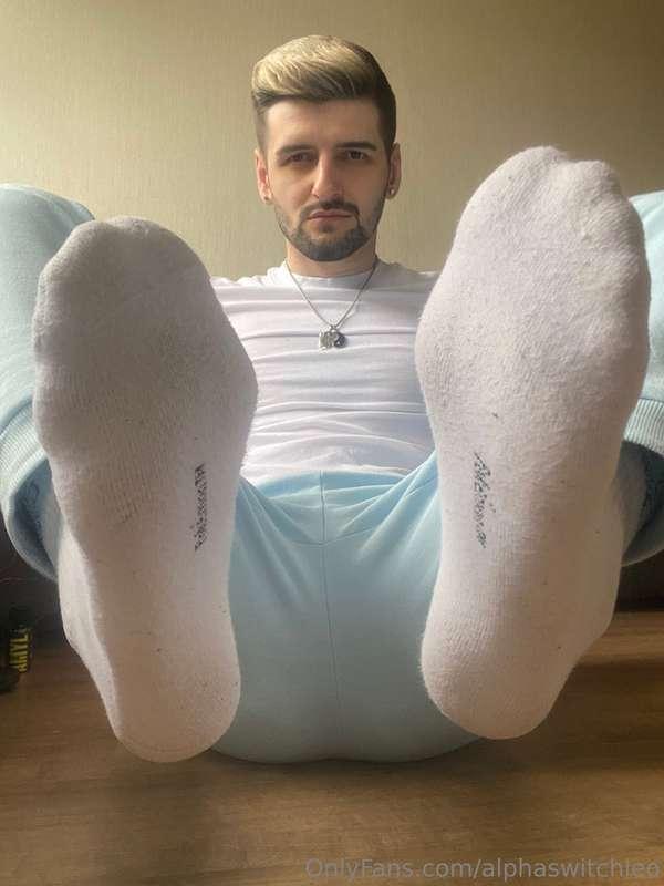 Get to sniffing my socks boy 😈