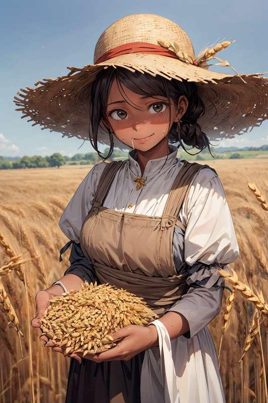 A woman working on a farm.